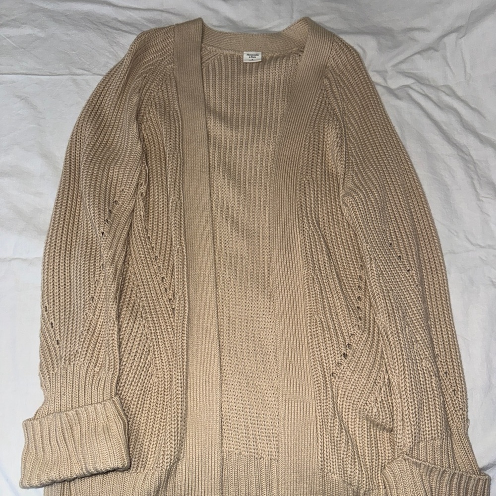 Abercrombie & Fitch Tan Cardigan Sweater